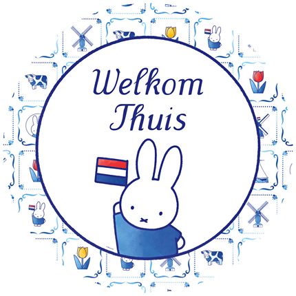 Folieballon ’Welkom Thuis’ Nijntje - Delfts Blauw