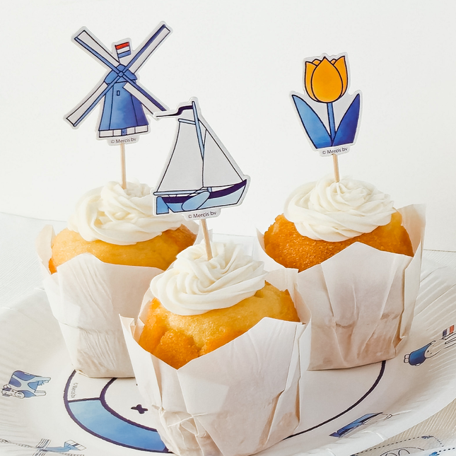 Cocktailprikkers Nijntje Delfts blauw - 12 stuks