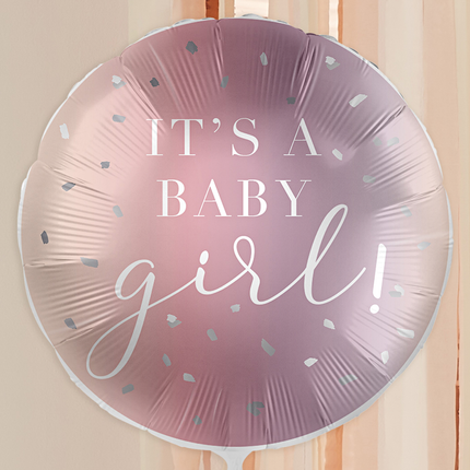 roze gender reveal ballon