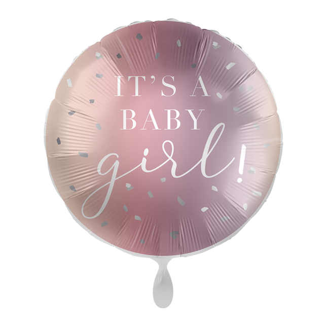 roze gender reveal ballon