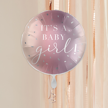 roze gender reveal ballon