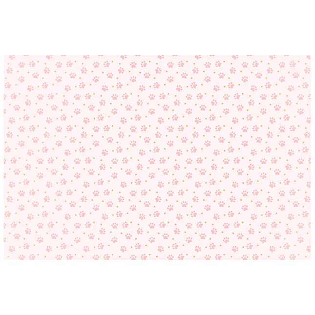 tafelkleed met roze kattenpootjes