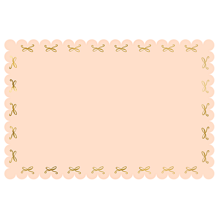 roze tafelkleed met gouden strikjes