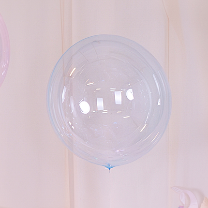 lichtblauwe sphere ballon