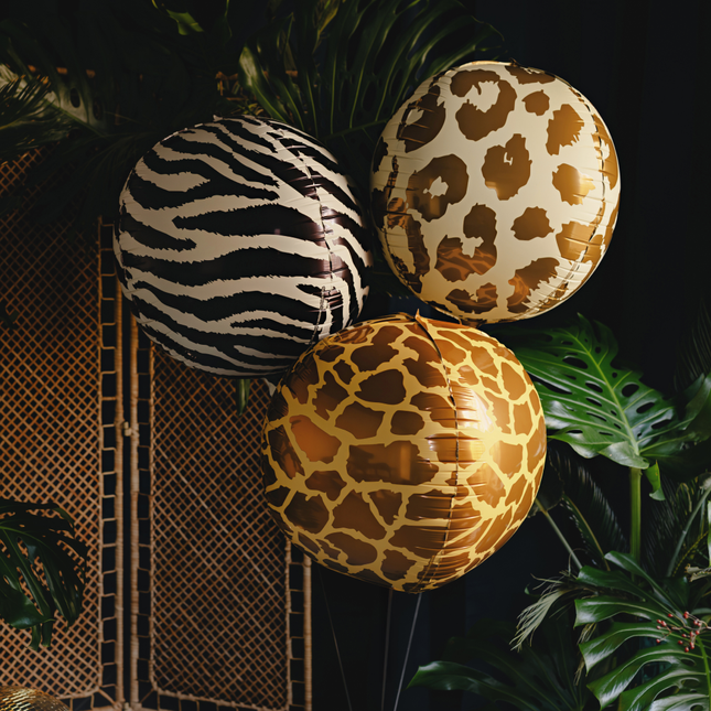 Ronde Folieballon - Zebra