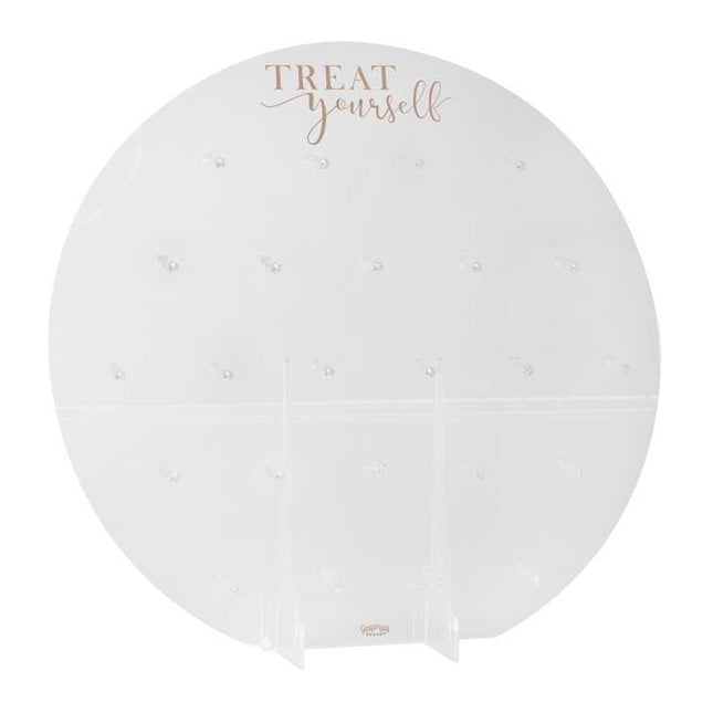 Lege ronde transparante donut wall