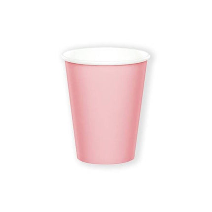 Roze papieren beker
