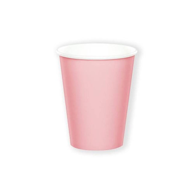 Roze papieren beker