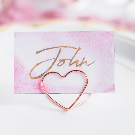 Rose gouden hartjes kaarthouders