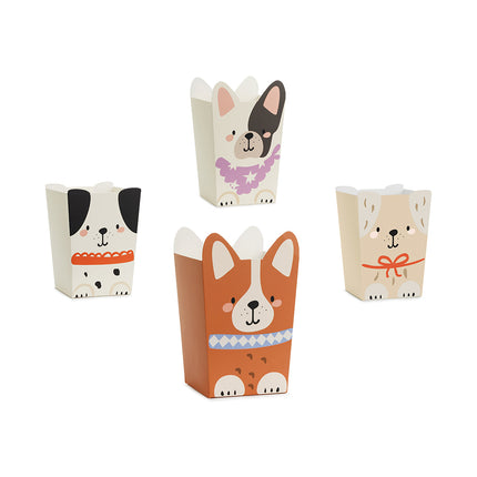 Popcornbakjes Puppies - 6 stuks