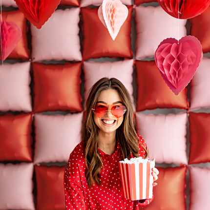 Popcorn Bakjes - Rood & Roze Strepen