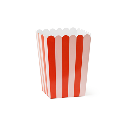 Popcorn Bakjes - Rood & Roze Strepen