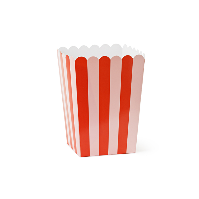 Popcorn Bakjes - Rood & Roze Strepen