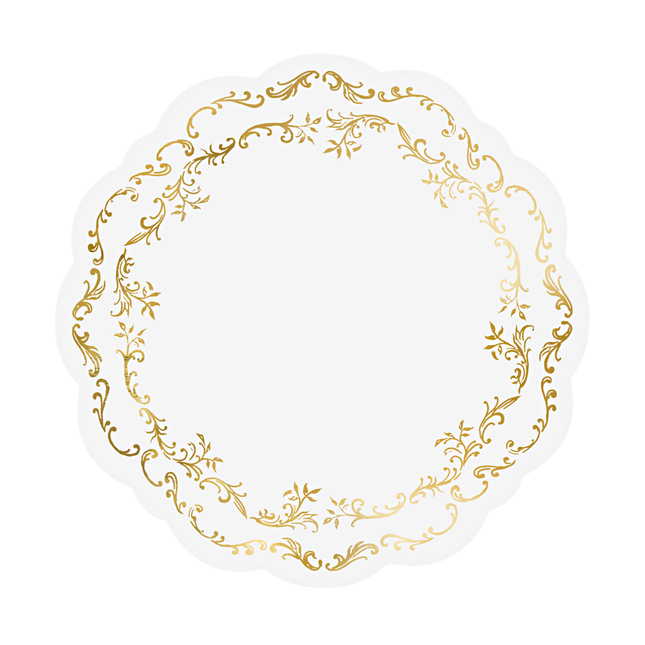 wit met gouden placemat