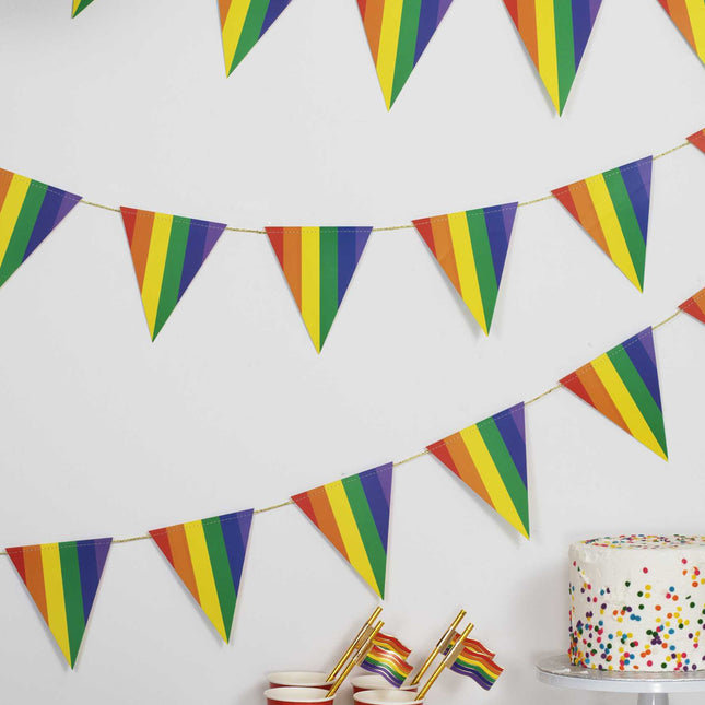 wimpelvlaggetjes met regenboogkleuren