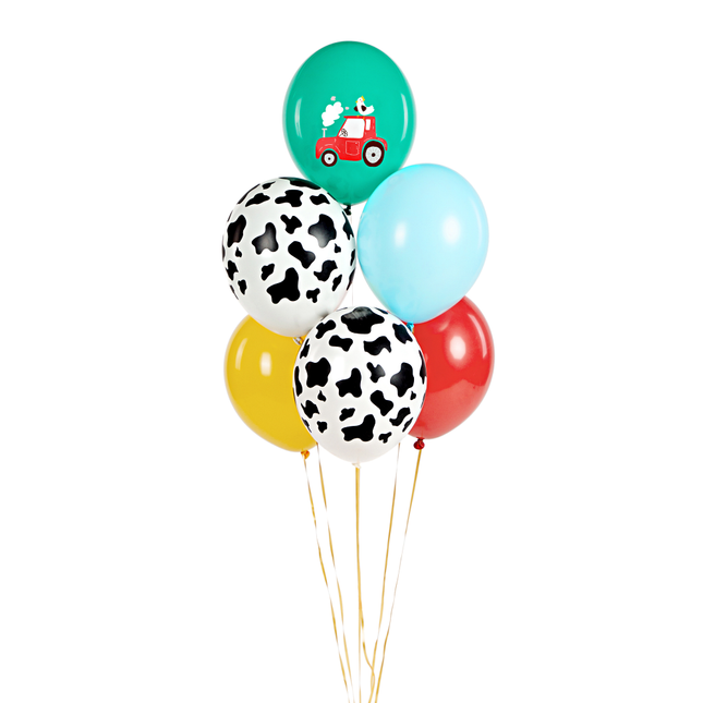 boerderij ballonnen met koeienprint