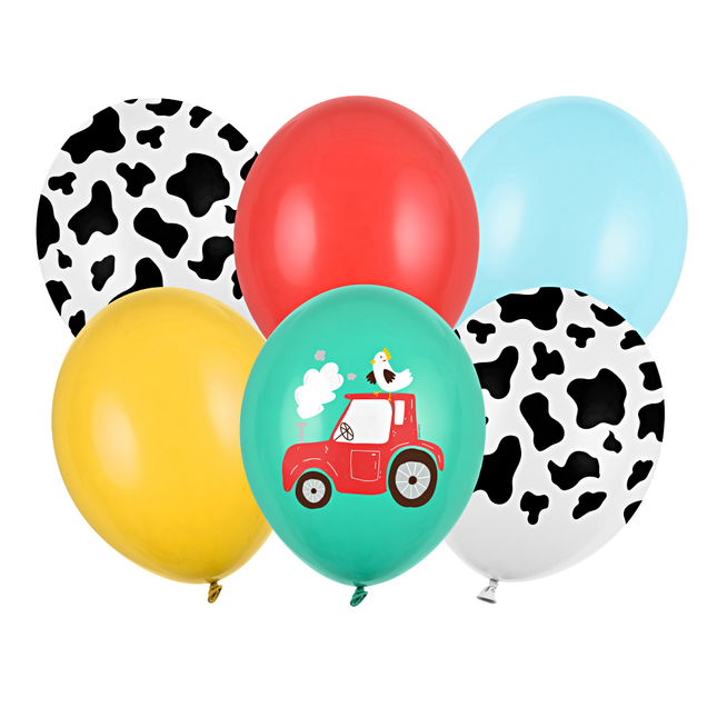 boerderij ballonnen met koeienprint