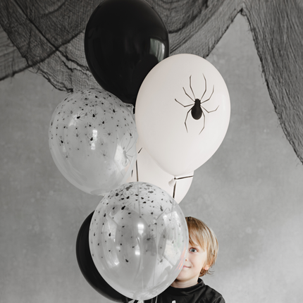 ballonnen halloween met spinnen