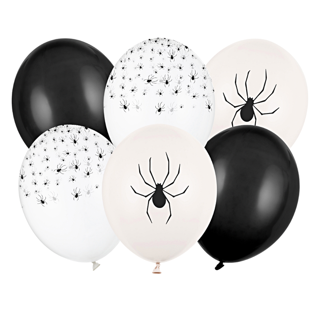 ballonnen halloween met spinnen