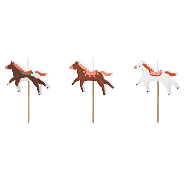 taartkaarsjes met paarden
