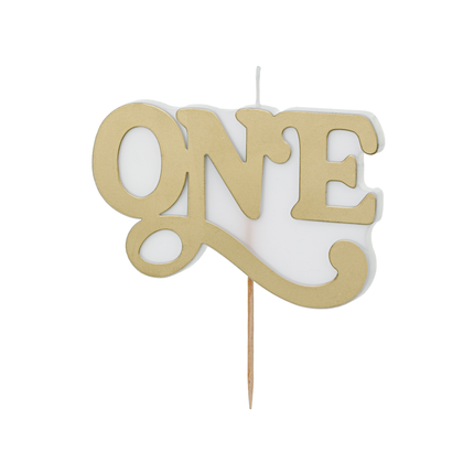 Taartkaars ONE - Goud