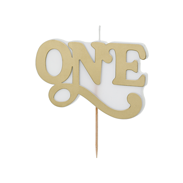 Taartkaars ONE - Goud