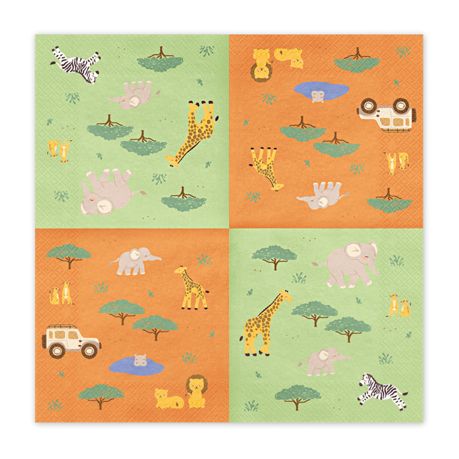 Servetten Safari - 12 stuks