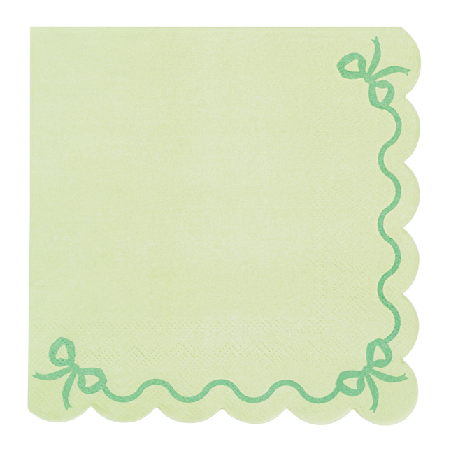 servet met groene strikjes