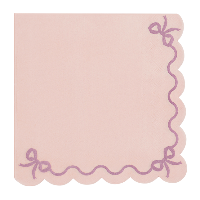 roze servetten met strikjes