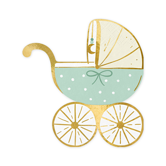 Servetten – Blauwe Kinderwagen