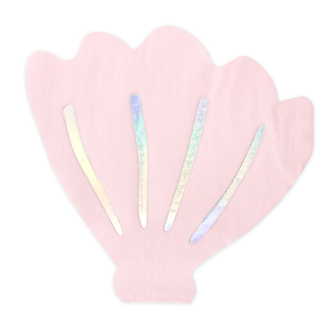 roze schelp servetten