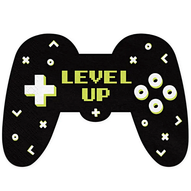Servet in de vorm van een controller met de tekst level up erop