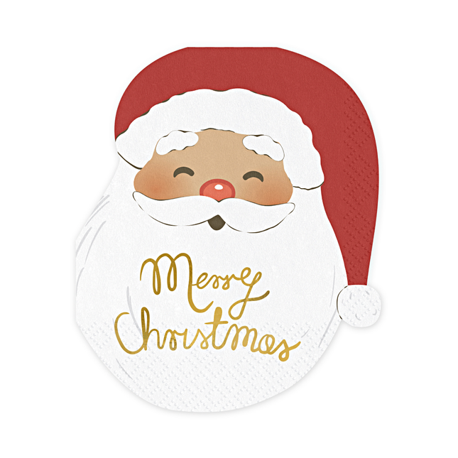 servetten kerstman merry christmas
