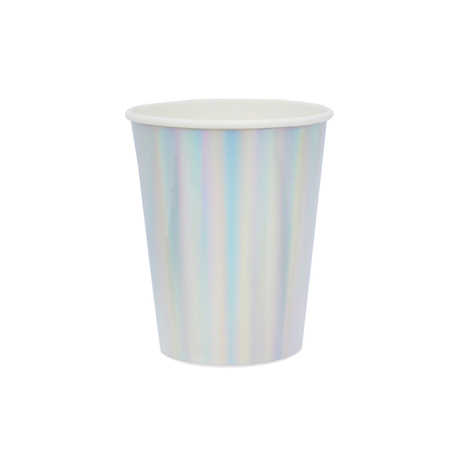 Iridescent papaieren bekers