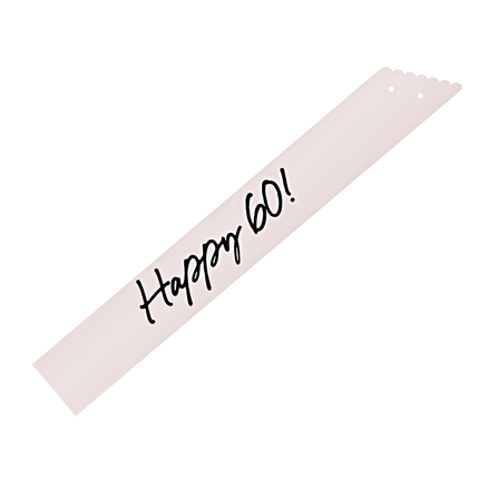 creme sjerp met de tekst happy 60