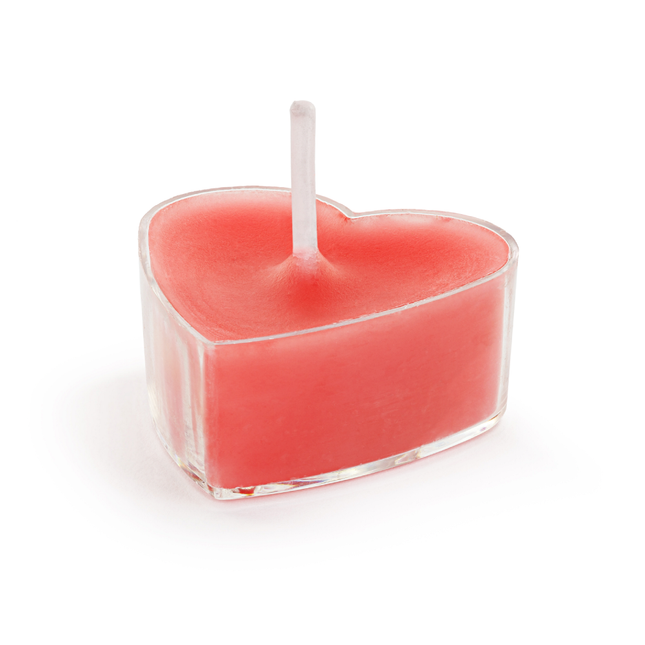 Waxinelichtjes - Hart Rood