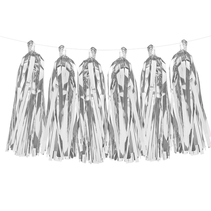 zilveren tassel slinger