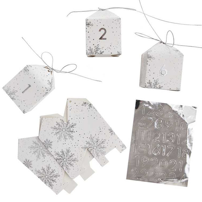 Adventkalender doosjes die je zelf in elkaar moet zetten