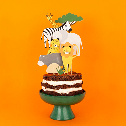 taartversiering safari dieren