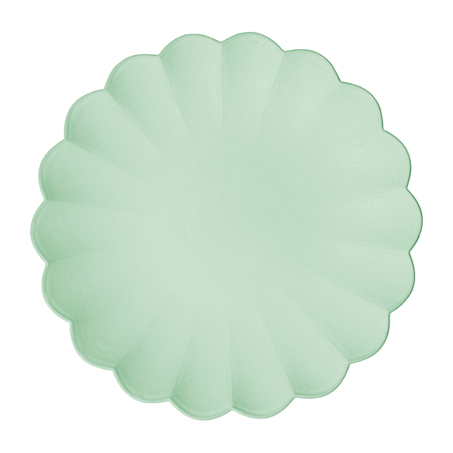 saliegroene plastic bordjes