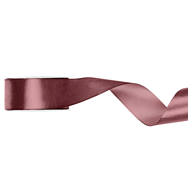 XL Satijn Lint – Dark Dusty Rose – 25 Meter