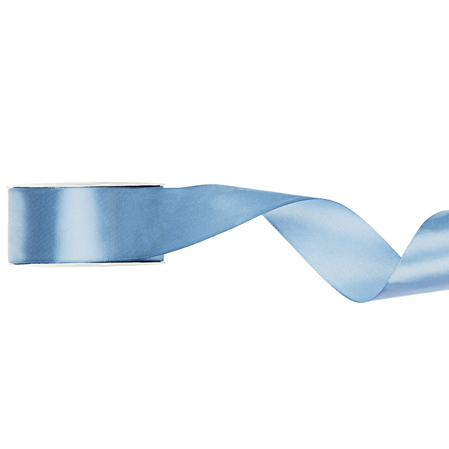 blauw satijn lint extra dik