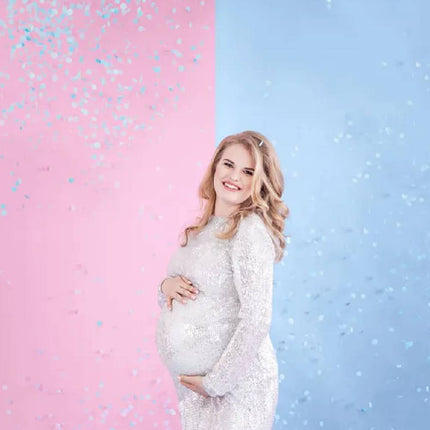 Blauwe cirkelvormige confetti gemaakt van papier