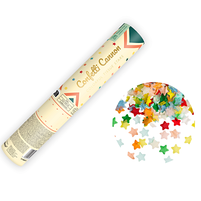 circus confetti kanon met sterren confetti