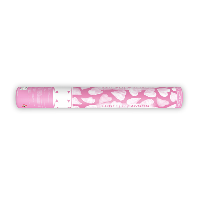 Confetti Shooter 40 CM - Witte Hartjes