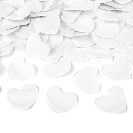 Confetti Shooter 40 CM - Witte Hartjes
