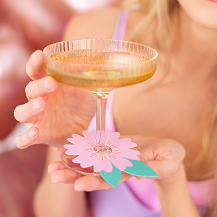 Drankjesversiering - Bloemen Multicolor