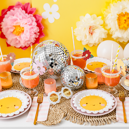 Drankjesversiering - Bloemen Multicolor