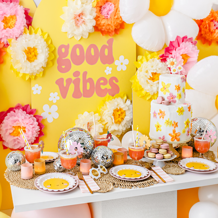 Drankjesversiering - Bloemen Multicolor