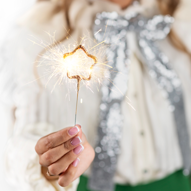 Vuurwerk sterretje in de vorm van een ster